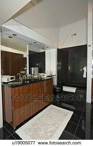 Stock Photo - Bathroom in modern residence. Fotosearch
