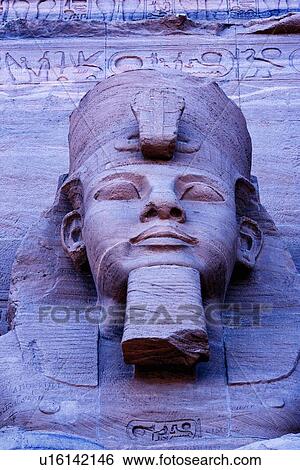 Close up of sculpture on Great Temple of Ramses II Abu Simbel UNESCO World Heritage Site Egypt View Large Photo Image Stock Photograph - Close up of sculpture on Great Temple of Ramses II Abu Simbel UNESCO World Heritage Site Egypt. Fotosearch