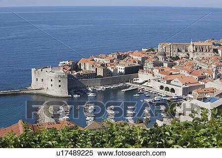 Stock Photography - Coastal town of Dubrovnik Dalmatia. Fotosearch