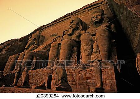 Colossi of Ramses II Great Temple of Ramses II Abu Simbel UNESCO World Heritage Site Egypt View Large Photo Image Picture - Colossi of Ramses II Great Temple of Ramses II Abu Simbel UNESCO World Heritage Site Egypt. Fotosearch