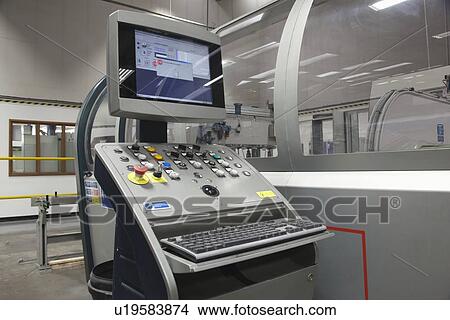 Control unit for a Salvernini CAM sheet metal folding machine. View Large Photo Image Picture - Control unit for a Salvernini CAM sheet metal folding machine.. Fotosearch