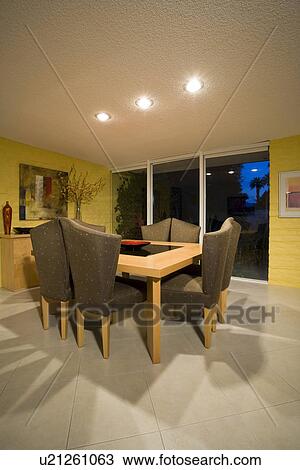 Stock Image - Dining room interior. Fotosearch