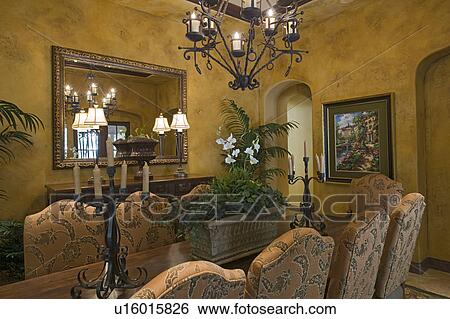 Dining room interior View Large Photo Image Stock Photograph - Dining room interior. Fotosearch