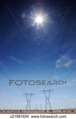 Electricty pylons USA View Large Photo Image Picture - Electricty pylons USA. Fotosearch