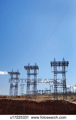 Electricty pylons USA View Large Photo Image Stock Image - Electricty pylons USA. Fotosearch