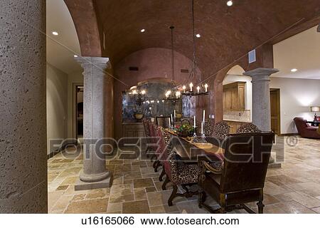 Stock Photograph - Elegant old fashioned dining room. Fotosearch