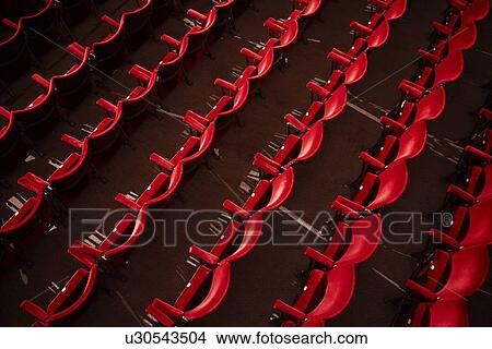 Picture - Empty theatre stalls high angle view. Fotosearch