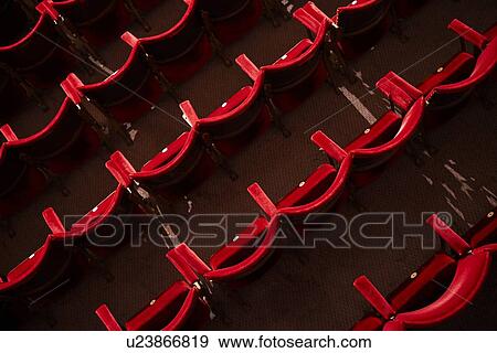 Empty theatre stalls high angle view View Large Photo Image Stock Photo - Empty theatre stalls high angle view. Fotosearch