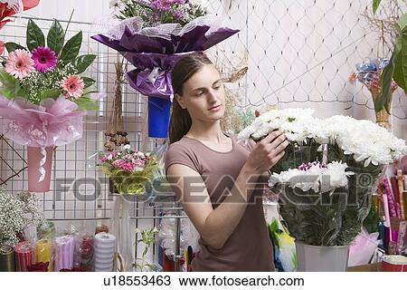 Female florist View Large Photo Image Stock Image - Female florist. Fotosearch