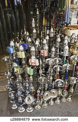 Stock Photo - Hookahs in Cairo Bazaar. Fotosearch