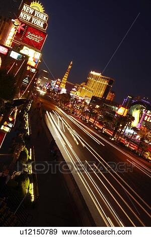 Las Vegas strip USA night shot View Large Photo Image Stock Photo - Las Vegas strip USA night shot. Fotosearch