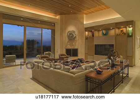 Living room interior View Large Photo Image Stock Photo - Living room interior. Fotosearch