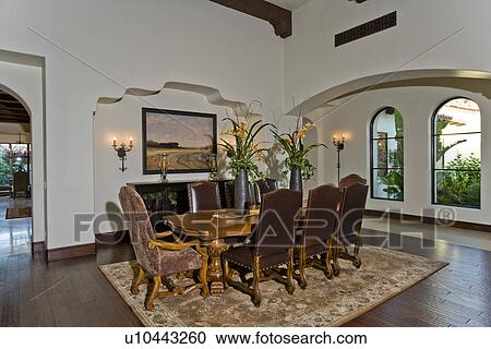 Stock Image - Luxurious dining room. Fotosearch