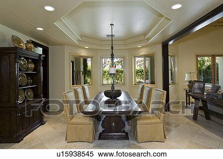 Luxurious dining room View Large Photo Image Stock Photography - Luxurious dining room. Fotosearch