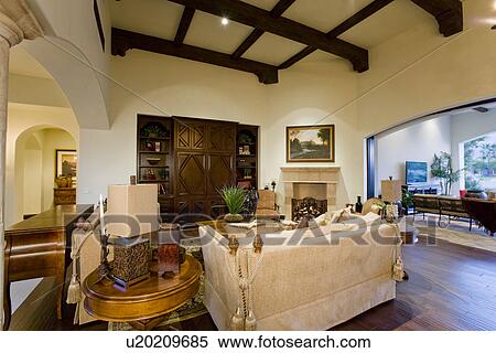 Luxurious living room View Large Photo Image Stock Photography - Luxurious living room. Fotosearch