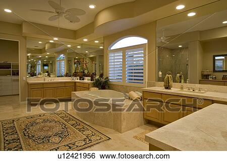 Luxury bathroom interior View Large Photo Image Stock Photograph - Luxury bathroom interior. Fotosearch