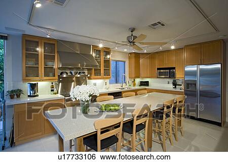 Stock Photograph - Luxury interior design kitchen. Fotosearch
