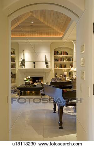 Stock Image - Luxury interior design living room. Fotosearch