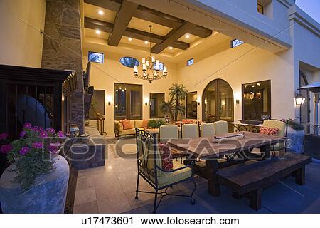 Stock Image - Luxury interior design lounge. Fotosearch