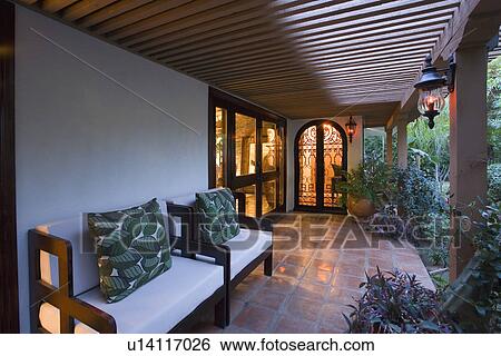 Luxury interior design porch View Large Photo Image Stock Photograph - Luxury interior design porch. Fotosearch