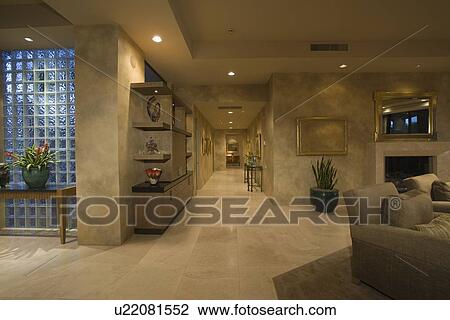 Marble floored hallway with glass bricks Palm Springs View Large Photo Image Stock Image - Marble floored hallway with glass bricks Palm Springs. Fotosearch