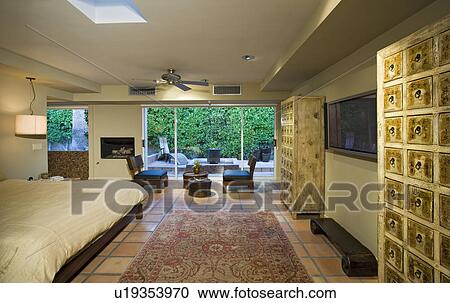 Stock Image - Modern Bedroom. Fotosearch