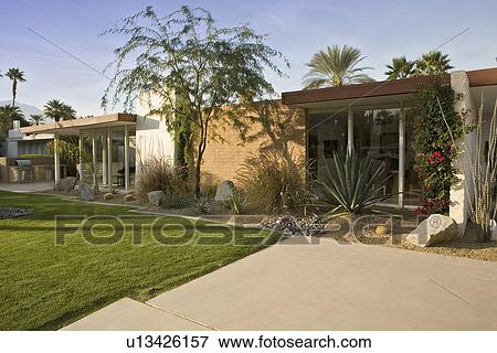Modern house exterior View Large Photo Image Stock Photo - Modern house exterior . Fotosearch