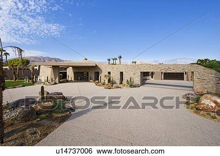 Modern house exterior View Large Photo Image Stock Photograph - Modern house exterior. Fotosearch
