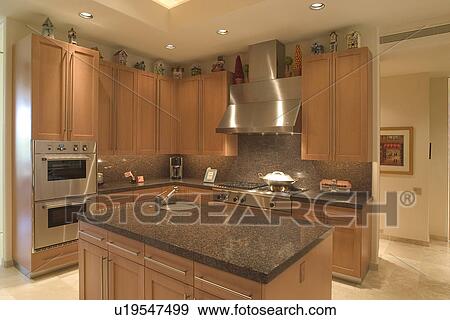 Stock Photo - Modern kitchen interior. Fotosearch