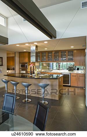 Modern kitchen View Large Photo Image Stock Image - Modern kitchen. Fotosearch
