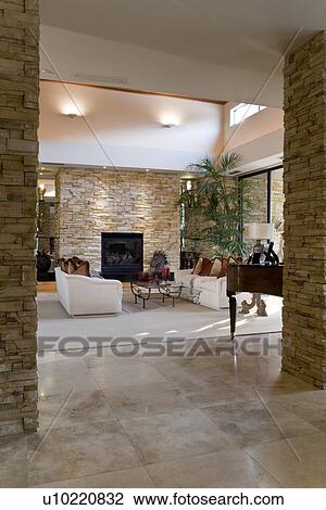 Modern living room interior View Large Photo Image Stock Image - Modern living room interior. Fotosearch