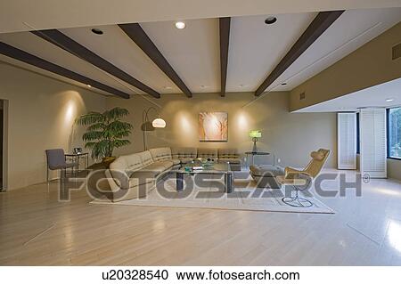 Modern living room interior View Large Photo Image Stock Image - Modern living room interior. Fotosearch