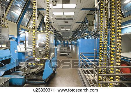 Stock Image - Newspaper factory interior. Fotosearch