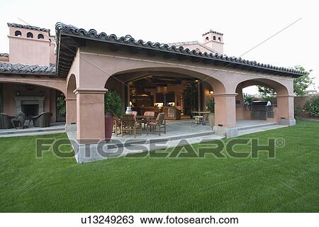Outdoor veranda room of Palm Springs hacienda View Large Photo Image Stock Image - Outdoor veranda room of Palm Springs hacienda. Fotosearch
