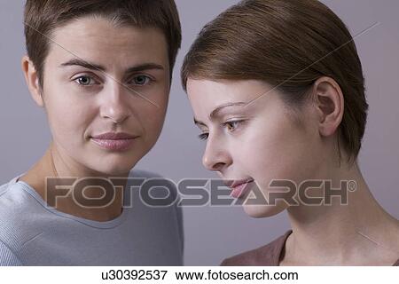 Portrait of two sisters View Large Photo Image Stock Photo - Portrait of two sisters . Fotosearch