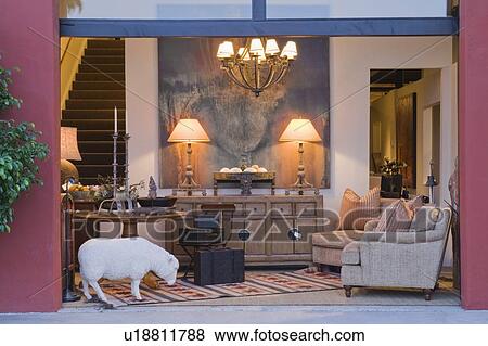Sheep sculpture in Palm Springs entrance hallway View Large Photo Image Stock Photo - Sheep sculpture in Palm Springs entrance hallway. Fotosearch