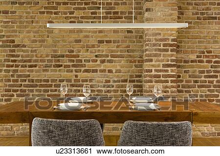 Showcase interior with dining table View Large Photo Image Stock Image - Showcase interior with dining table. Fotosearch