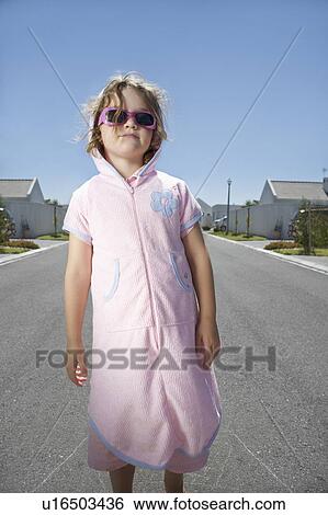 Stock Photograph - South Africa Cape Town girl standing on street. Fotosearch