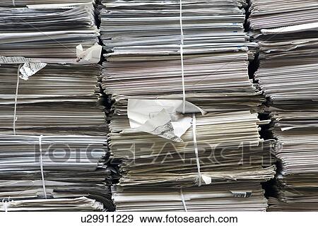 Stock Photo - Stacks of paper full frame. Fotosearch