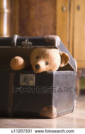 Teddy bear in suitcase View Large Photo Image Stock Image - Teddy bear in suitcase. Fotosearch