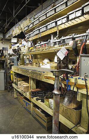 Picture - Traditional shoemaker workshop. Fotosearch