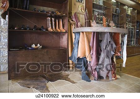 Stock Image - Traditional shoemaker workshop. Fotosearch