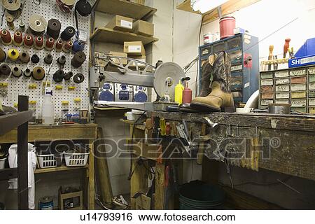 Traditional shoemaker workshop View Large Photo Image Stock Photograph - Traditional shoemaker workshop. Fotosearch