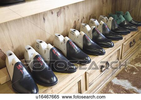 Stock Photography - Traditional shoemaker workshop. Fotosearch