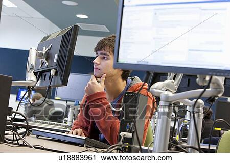 University student using computer View Large Photo Image Stock Image - University student using computer. Fotosearch
