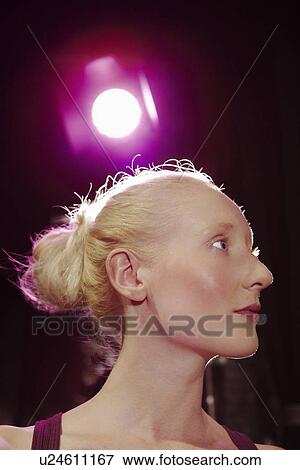 Young woman on stage close up View Large Photo Image Stock Photo - Young woman on stage close up. Fotosearch