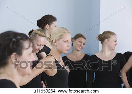 Young women in ballet rehearsal View Large Photo Image Picture - Young women in ballet rehearsal. Fotosearch