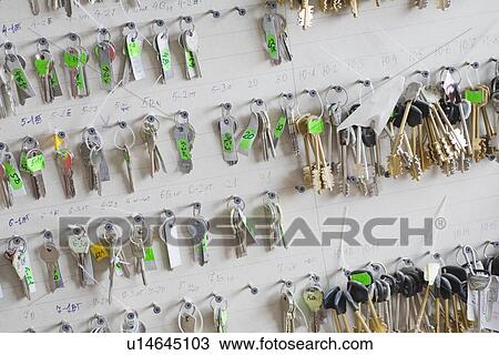 Stock Image - Keys on board. Fotosearch