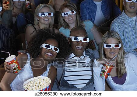 Audience Watching 3-D Movie View Large Photo Image Stock Image - Audience Watching 3-D Movie. Fotosearch
