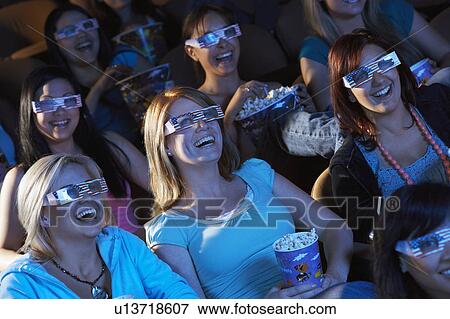 Audience Watching 3-D Movie View Large Photo Image Stock Photo - Audience Watching 3-D Movie. Fotosearch